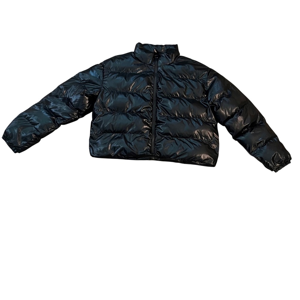 Fabletics Womens‎ Black Shiny Puffer Jacket Size L